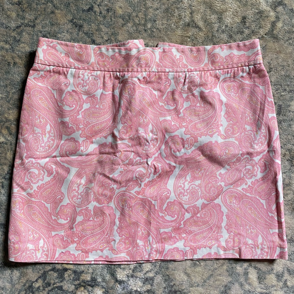 J.crew paisley mini skirt